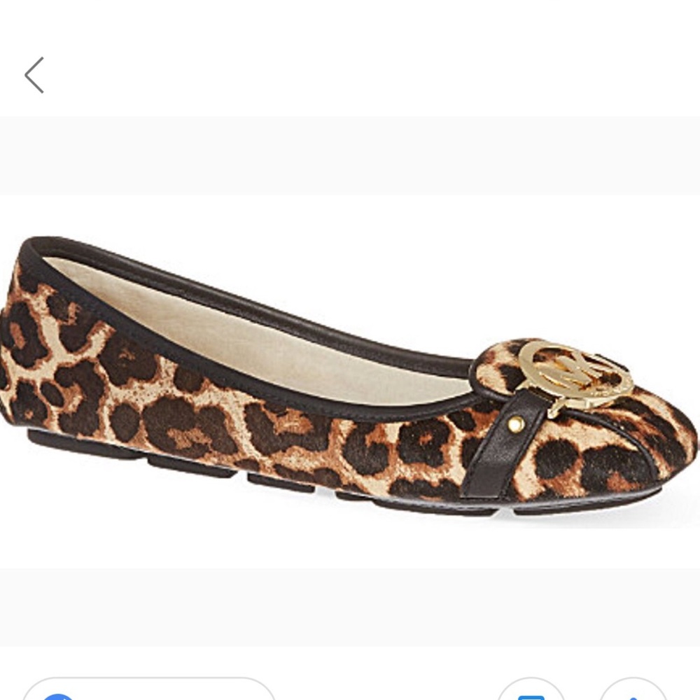 Michael Kors Brown Leopard Print Moccasins 6.5